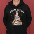 Merry Catmas Cat Mountain Christmas Tree Not Ugly Sweater Women Hoodie