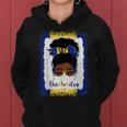 Messy Bun Barbados Flag Woman Girl Women Hoodie