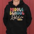 Middle School Rocks Students Teacher Back To School Women Hoodie