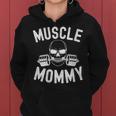 Muscle Mommy Weightlifter Mom Cool Skull Gym Mother Workout Women Hoodie