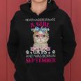 Never Underestimate A Girl Who Love Cat Born In September Gift For Womens Women Hoodie