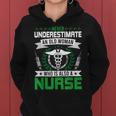 Never Underestimate An Old Woman Who Is Also A Nurse Gift Old Woman Funny Gifts Women Hoodie