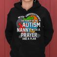 Never Underestimate The Power Of An Autism Nanny Gift For Womens Women Hoodie