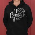 Number One 1 Biggest Fan Volleyball Mom Volleyball Dad Women Hoodie