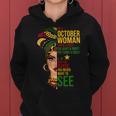 October Woman I Have 3 Sides Black Birthday Women Hoodie