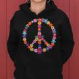 Peace Lover Floral 60S 70S Hippie Costume Colorful Flowers Women Hoodie