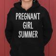 Pregnant Girl Summer Baby Announcement Gifts For New Mom Women Hoodie