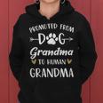 Promoted From Dog Grandma To Human Grandma Grandmother Women Hoodie