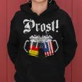 Prost Beer German American Flag Oktoberfest Women Hoodie