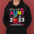 Proud Aunt Of 2023 Pre K Graduate Funny Graduation Women Hoodie