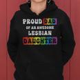 Proud Dad Of An Awesome Lesbian Daughter Gay Pride Retro Men Women Hoodie