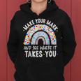 Rainbow Dot Day Make Your Mark See Where It Takes You Dot Women Hoodie