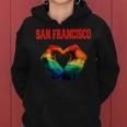San Francisco Lgbt Pride Costume Rainbow Love Heart Women Hoodie