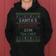 Santa's Favorite Gym Teacher Ugly Sweater Christmas Women Hoodie