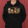 Scottish Highland Cow Sunflower Fall Vibes Coffee Lover For Coffee Lovers Women Hoodie