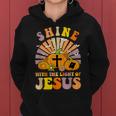 Shine With The Light Of Jesus Christian Lover Halloween Fall Women Hoodie