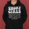 Short Girls God Only Lets Things Grow Until Theyre Perfect Women Hoodie