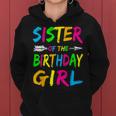 Sister Of The Birthday Girl Glows Retro 80S Party Women Hoodie