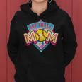 Softball Mom Retro 80S 90S Mothers Day Softball Mama Gifts For Mom Funny Gifts Women Hoodie