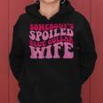 Somebodys Spoiled Blue Collar Wife Someones Spoiled Funny Gifts For Wife Women Hoodie