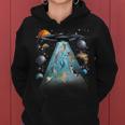 Space Cat Galaxy Cat Funny For Cat Dad Cat Mom Cat Lover Women Hoodie