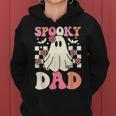 Spooky Dad Halloween Ghost Costume Retro Groovy Women Hoodie