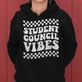 Student Council Vibes Retro Groovy School Student Council Women Hoodie