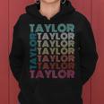Taylor Girl First Name Boy Retro Personalized Groovy 80'S Women Hoodie