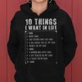Ten Things I Want In Life Funny Gift For Car Lovers - Ten Things I Want In Life Funny Gift For Car Lovers Women Hoodie