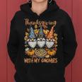 Thanksgiving With My Gnomie Teacher Fall Gnome Women Hoodie