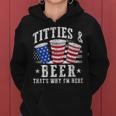 Titties & Beer Thats Why Im Here Red White And Blue Shots Women Hoodie