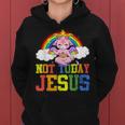 Today Not Jesus Cute Baphomet Lbgt Satan Goat Gay Pride Women Hoodie Today Not Jesus Cute Baphomet Lbgt Satan Goat Gay Pride Women Hoodie