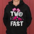 Two Fast Vintage Car Birthday Theme 2Nd Birthday Outfit Girl Women Hoodie