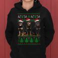 Ugly Christmas Sweater Rottweiler Dog Women Hoodie