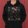 Ugly Sweater Christmas Lights Dachshund Dog Lover Women Hoodie