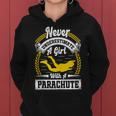 Never Underestimate A Girl With A Parachute Skydiving Women Hoodie