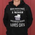 Never Underestimate The Power Of A Woman With A Book Reading Women Hoodie