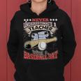 Never Underestimate A Teacher With A Baseball Bat Women Hoodie