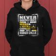 Never Underestimate Woman Courage And A Rough Collie Women Hoodie