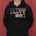 United States Vintage Navy With American Flag For Wife Women Hoodie