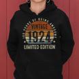 Vintage 1924 100 Bday Decorations 100Th Birthday Women Hoodie
