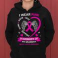 I Wear Pink In Memory Of My Grandma Breast Cancer Awareness Women Hoodie