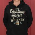 Whiskey Is My Christmas Spirit Drinking Xmas Women Hoodie