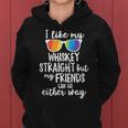 Whiskey Straight Friends Can Go Either Way Lgbt Pride March Women Hoodie