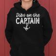 Wife Dibs On The Captain Captain Wife Retro Women Hoodie