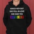 Wifed Her Lgbtq Romantic Lesbian Couples Wedding Day Women Hoodie