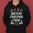 Wood Name Gift Christmas Crew Wood Women Hoodie