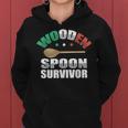 Wooden Spoon Survivor Funny Italian Kitchen Lover Sarcastic Women Hoodie