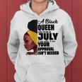 A Queen Was Born In July Black Queen African American Gift For Womens Women Hoodie