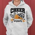 Cheer Mom Biggest Fan Cheerleader Black And Orange Pom Pom Women Hoodie